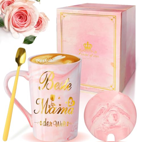 Geschenke für Mama - Beste Mama der Welt Tasse 340ml - Zum Muttertag, Geburtstag, Valentinstag, Weihnachten