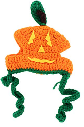 VILLFUL 1stück Halloween Kürbis Hut Für Haustiere Bequemes Kostüm Handgemacht Mit Elastischer Passform Für Katzen Und Hunde Für Halloween-feiern Und Fotoshootings