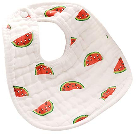 TDEOK Nouveau-né Bébé Cartoon Impression Bavoirs en Gaze de Coton Bébé Serviette Bouteilles Stérilisateur, rouge, Taille unique
