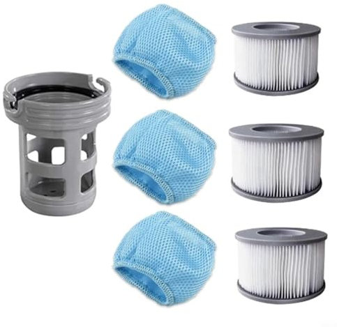 Support de filtre de rechange pour MSPA Whirlpoal - Cartouche filtrante en maille pour Miweba pour Mspa - Support de filtre de rechange pour piscines gonflables - 3 filtres - 1 support - 3 sacs en