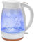 New Gorgeous Diamond Glass Kettle - White & Rose Gold, Featuring An Illuminated LED, Overheat Protection And A Rotational Base.