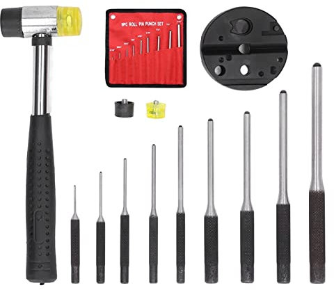 LetCart Roll Pin Punch Set, Splintentreiber Set Rändelgriff Tragbar Edelstahl Büchsenmacher Locher Entfernen Reparatur Werkzeug für die Reparatur von Maschinenuhren