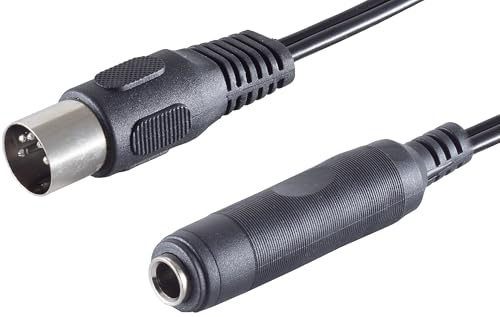1aTTack.de Cavo adattatore audio di alta qualità da 5 x 0,2 m con spina a diodo da 5 pin a presa jack da 6,3 mm