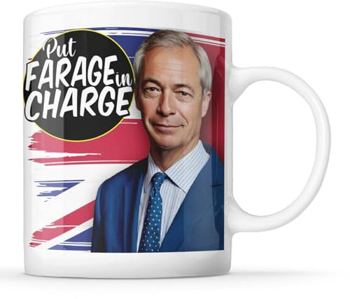 McMug - Put Farage in Charge - Nigel for Prime Minister - Reform Party, Election, Politics Mug, Ceramic, 11fl.oz.
