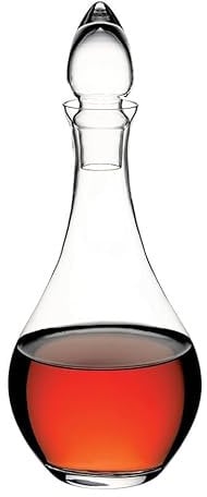 Queensway Home & Dining 1.2L Glass Wine Decanter with Stopper, Elegant Clear Carafe Ideal for Red White Port Sherry Brandy Whisky, Dishwasher & Fridge Safe, Stylish Dining Table Pitcher