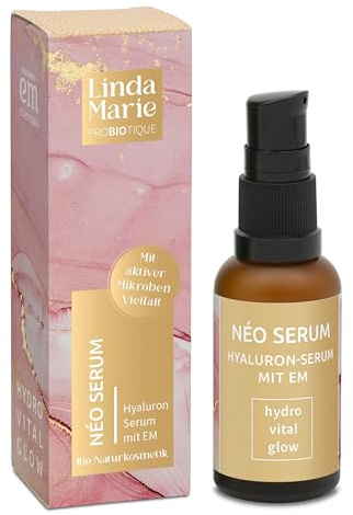 Bio Hyaluron Serum - mit Bio Aloe Vera, Effektive Mikroorganismen, Vitamin E & Olivensqualane - 3-Fach-Anti-Aging Hyaluronsäure - 100% Bio-Naturkosmetik - Regional hergestellt - 30 ml