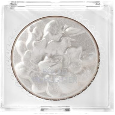 KARLOR Baked Highlighter Gepresste Highlighterpuder mit 3D-Perlglanz, Gesicht Glitzer Weiß Schimmernde Florale Relief-Struktur Diamant Highligh Puder Palette (Highlighter 01#)