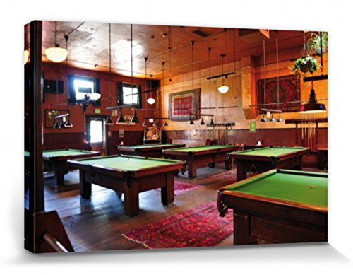 1art1 Billard Poster Pool Saloon Bilder Leinwand-Bild Auf Keilrahmen | XXL-Wandbild Poster Kunstdruck Als Leinwandbild 120x80 cm