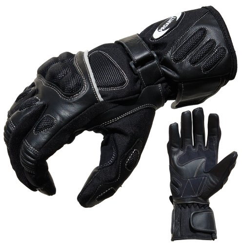 PROANTI Motorradhandschuhe Sommer Tour Motorrad Handschuhe Schwarz (M)