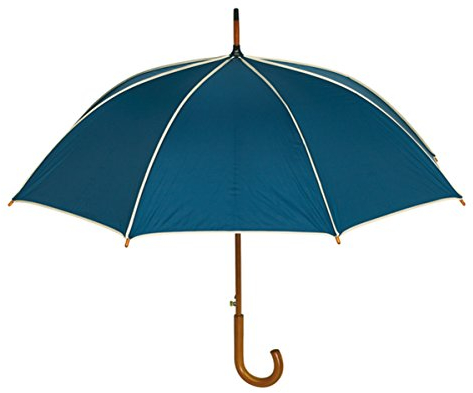 Preiswert&Gut Stockschirm Automatik Holz Durchmesser 103 cm mit farbige Paspelierung Gesamtlänge mit Griff ca 89,5 cm