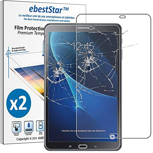 ebestStar - Cristal Templado x2 para Samsung Galaxy Tab A6 A 10.1 (2018, 2016) T580 T585, Protector Pantalla Película Vidrio, Antigolpes