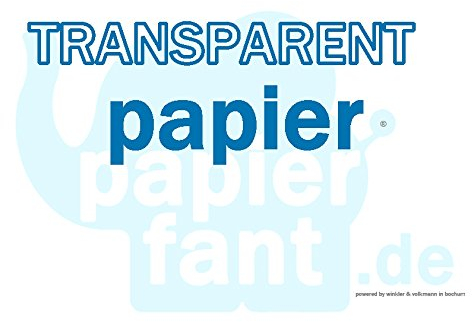 Transparentpapier - 100 Blatt Papier transparent DIN A6 110-115 g/m² - papierfant.de - SUPER!