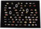 AIU Ringdisplay Ringbox Schmuckkasten Ringlade Ringtablett für 100-120 Ringe 35 x 24cm