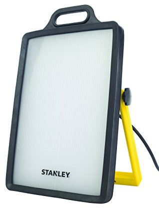 Stanley, Projecteur de chantier LED 50W, 4000 lumens, IP44, portable avec câble 1,5m, idéal pour travaux extérieurs, angle d'éclairage optimal, durable et pratique