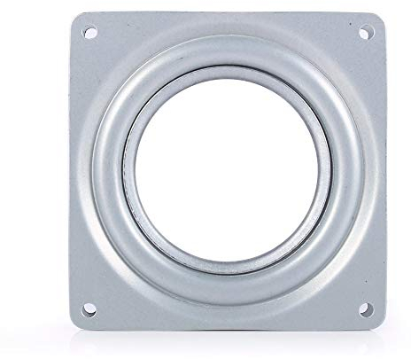 VIFERR Drehlager, 4 Quadratisch Drehplatte 360 Grad Drehteller Metall Drehlager Drehscheibe Drehbarer Drehplatte für TV Rack Schreibtisch Esstisch