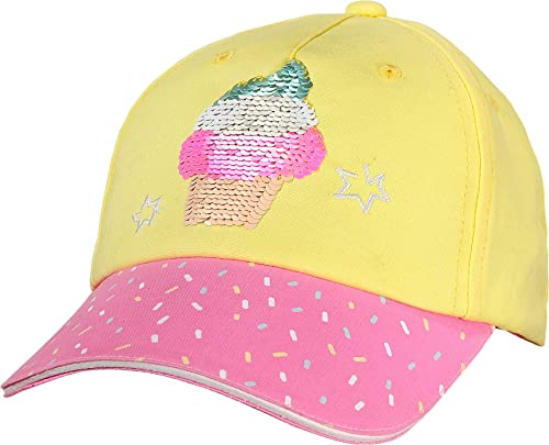 maximo Baby - Mädchen Cap Kappe, per Pack Mehrfarbig (Hellgelb/Rosa Nelke 3923), 47/49 (Herstellergröße: 47/49)