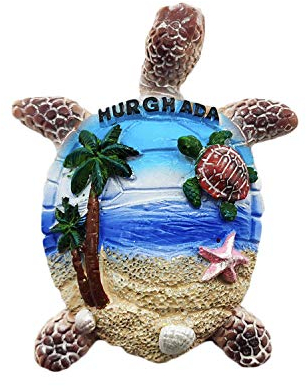 Hurghada Ägypten 3D-Kühlschrankmagnet, Kunstharz, Reise-Souvenirs, handgefertigt, Heim- und Küchendekoration, Hurghada-Kühlschrankmagnet, Sammlung, Geschenk