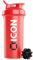ICON Nutrition Classic Protein Shaker Bouteille de 600 ml Transparent / Noir (bouchon rouge) Rouge mat