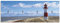 ARTLAND Schlüsselbrett Schlüssel Schmuck Organizer Hakenleiste Deko Wandhalterung Holz mit 4 Haken 40x15 cm Nordsee Leuchtturm Sylt T9ML