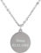 Hanessa Personalisierte Kette mit Gravur Edelstahl 50 cm mit Anhänger rund in silber - Personalisierte Halskette für Männer und Frauen - Personalisierter Schmuck Damen Herren