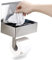 Toilettenpapierhalter & Spülbare Feuchttücherspender für Badezimmer | Erwachsene, Männer, Frauen, Feminine Wischaufbewahrung integriert | Edelstahl Wandhalterung (Gebürsteter Nickel, with Storage)