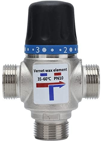 3 Way Thermostatic Mixing Valve Automatically Cut Off Temperature Control Device Large Flux Mixing Valve for Domestic Hot Water Equipment or Floor Heating (G3/4