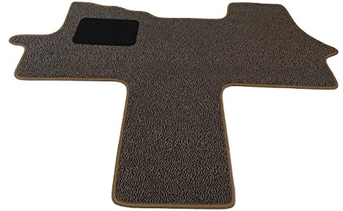 Mertex Automatte Autoteppich kompatibel mit Ducato 250, Jumper II 250, Boxer II 250 ab Bj. 2006 Schmutzfang Oslo (braun, Fahrerhausteppich)