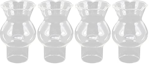 Lurrose 4 Stücke Lampenschirm ?llampe Petroleumlampe Lampenglas Glas Lampenschirm Kronleuchter Abdeckung Pendelleuchte Glas Lampe Decke Lampenglas Vintage Ersatzschirm Stehlampe Lampe Schatten