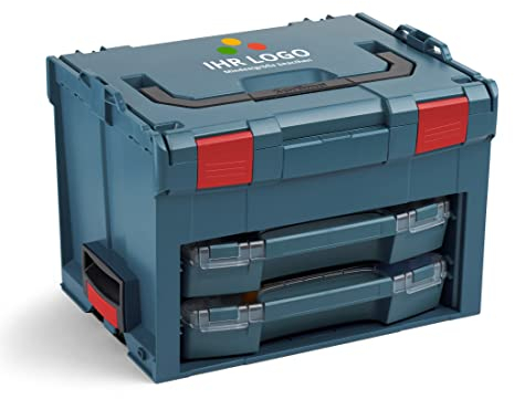 L-BOXX Sortimo LS BOXX 306 | inkl. i-BOXX 72 H3 & i-BOXX 72 I3 in Professional Blau individuell anpassbar mit Ihrem Logo | Professioneller Werkzeugkoffer leer | Werkzeugkiste leer Kunststoff