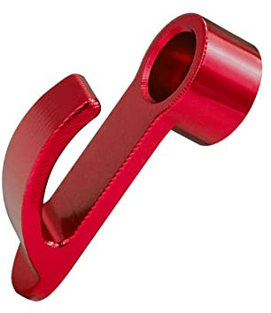 YnGia Motorcycle Helmet Hook, Aluminum Alloy Universal Motorcycle Hook Helmet Holder Luggage Jacket Bag Hook Hanger (Red)