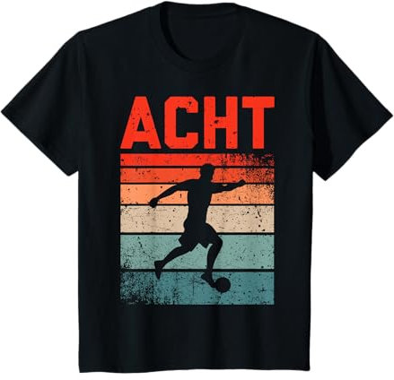 8. Geburtstag Fussball Fan Spieler 8 Jahre Junge T-Shirt