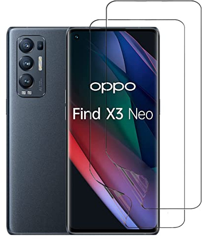 Compatibile con Oppo Find X3 Neo 5G (6.55) Pellicola Idrogel Proteggi Schermo, [2 Pezzi] 【Installazione Facile】 HD Trasparente TPU Pellicola