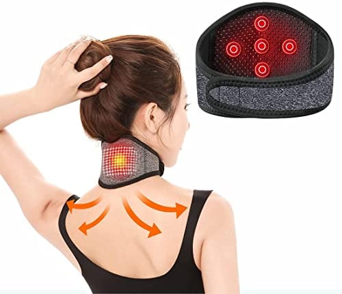 Self Heating Neck Brace Heated Neck Wrap Neck Support Brace Neck Warmer Pad Cervical Collar for Neck Injury Pain Relief Stiffness Relief Headache Relief