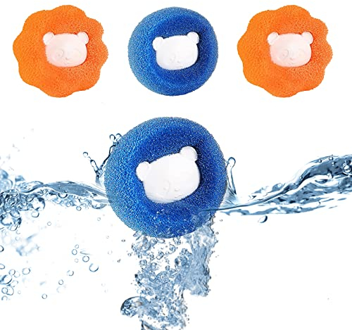 Andiker Lot de 4 attrape-poils réutilisables, lavables en machine, Chat Accessoire pour les amoureux des animaux domestiques (A)