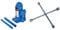 Silverline 457050 Cric Bouteille hydraulique 6 tonnes & 380629 Clé en Croix 17, 19, 21 & 23 mm