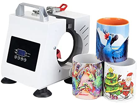 RISELY Tumbler Heat Press Machine, Mug Hot Sublimation Machine con Regolazione della Pressione E Temporizzazione Automatica, Intervallo Temperatura: 160/180/200 ° C,intervallo Tempo: 100S/200S/300S