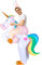 Arokibui Divertido disfraz inflable de unicornio arcoíris para fiesta de cosplay, Navidad, Halloween, festival, disfraz unisex