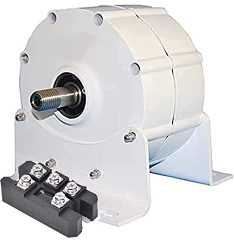 FENGSSLL Generador de imanes permanentes portátil, alternador de imanes permanentes sin Engranajes de 10000 W, generador de CA trifásico para turbina eólica, turbina hidráulica,12V