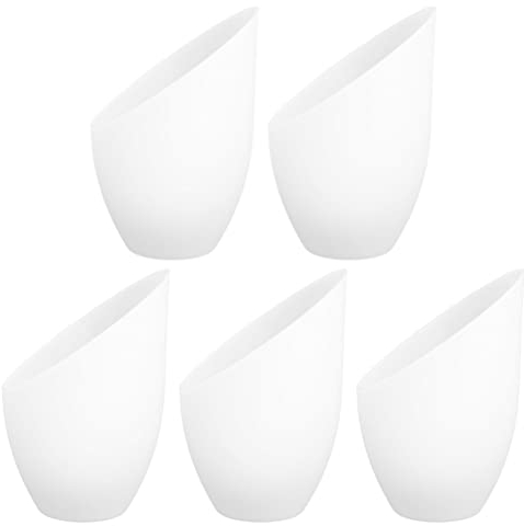 5 Stück -Lampenschirm Aus Kunststoff Gefrostet Schräger Lampenschirm Ersatz-Weiße Pendelleuchtenabdeckung Für Stehlampen Glas-Wandleuchte 40 Mm