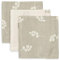 Jollein 537-848-67041 Spucktücher Mundtücher Musselin 3er Set Twig Olive/weiß (31x31cm)