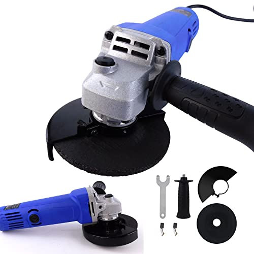 VickyHome Smerigliatrice angolare Elettrica 2000W Tagliapiastrelle Elettrico, Smerigliatrice angolare di Levigatura di Lucidatura per Tagliare Legno, Metallo Tavole Dischi 115mm+ 1, 12000RMP
