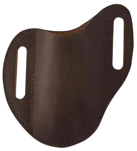 Taschenmesser-Halter, Lederscheide für Klappmesser – Ledermesser-Etui-Gürtel, handgefertigt, offenes Messer-Holster für Camping, Jagd, Outdoor Tongfeng