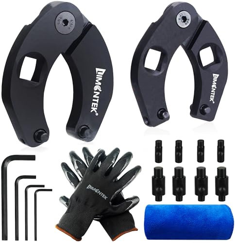 limontek Gland Nut Wrench, Hydraulic Cylinder Spanner Wrench Adjustable of 2 with Pins & Allen Wrenches for Farm & Construction Equipment