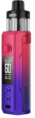 Original VOO'POO Kit Drag S2 5ml Pod PnP X Cartouche adaptée PnP X bobine 60W Vape 2500mAh batterie vaporisateur de Cigarette électronique (Modem rouge) - No Nicotine