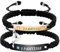 OTXIXTO Personalisierte Passende Armbänder für Paare Einstellbare Geflochtene Paare Armbänder mit Verbindbarem Herz Personalisiertes Gravur Beziehung Name Armband Schmuck Geschenke für Paare (Stil A3)