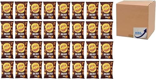 HulaHoops Crisps Barbeque 32 X 34G Full Box