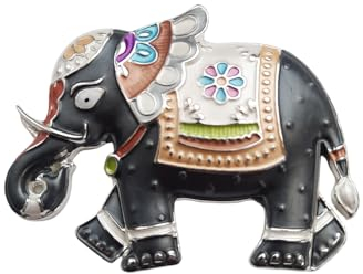 Brosche Magnetbrosche Schal Clip Bekleidung Poncho Taschen Stiefel Elefant Grau