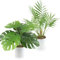 INSANYJ 2 Pièces Plantes Artificielles Interieur Exterieur (35cm), avec Pots en Céramique Blanche, Fausse Plantes d'Intérieur Exterieur à Plantes Artificielles, Decoration Maison Bureau Deco Chambre