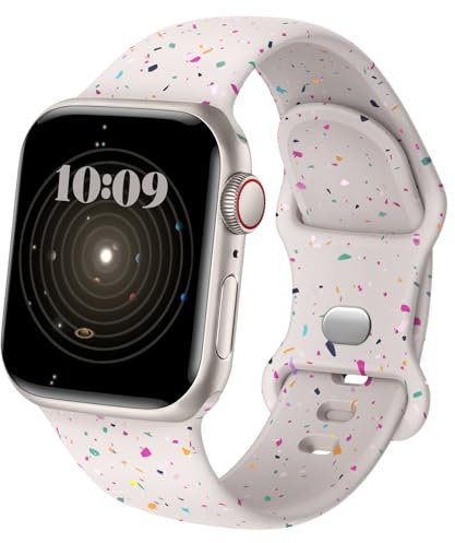 Nimblistic Armband Kompatibel mit Apple Watch Armband 38mm 40mm 41mm 42mm 44mm 45mm 46mm 49mm, Silikon Sport Apfelband Kompatibel für iWatch Series SE 10 9 8 7 6 5 4 3 Ultra Damen Herren