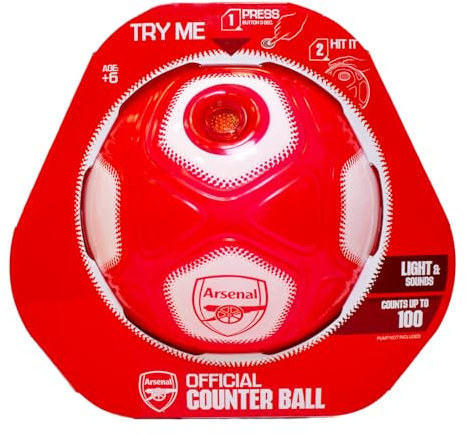 Smart Ball SBCB1A SBCB1BNP-AFC Fußball, Rot und Weiß, Einheitsgröße